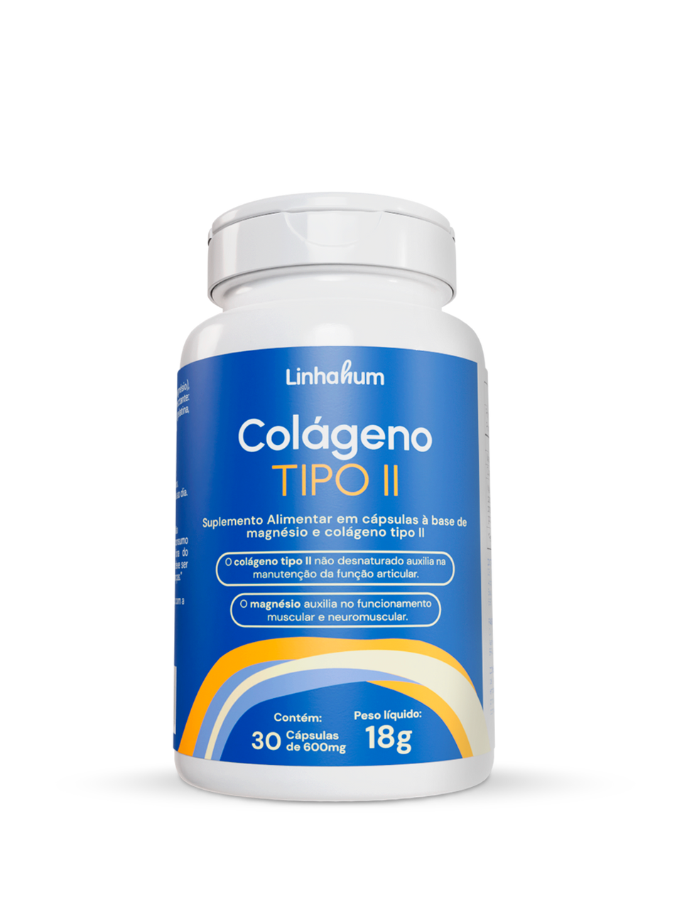 Colágeno Tipo 2 | Colágeno para articulação | Linhahum | 30 cápsulas