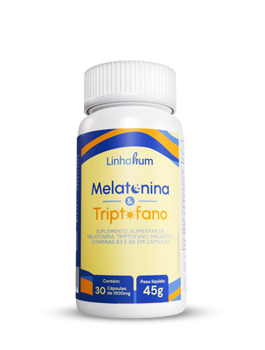 Suplemento de Melatonina & Triptofano | Linhahum | 30 cápsulas