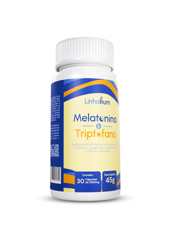 Suplemento de Melatonina & Triptofano | Linhahum | 30 cápsulas