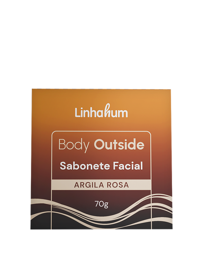 Sabonete Facial de Argila Rosa | Skincare | Linhahum | Body Outside | 70g